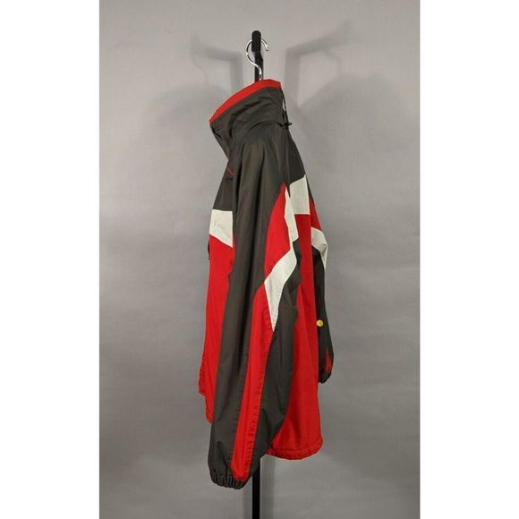 Mens NordicTrack Ski Jacket Size M (38-40) Red & Brown Zip Pockets - Picture 4 of 9